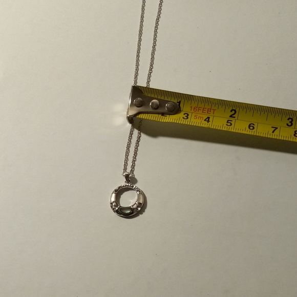 Sterling Silver 925 Open Hope Necklace - Picture 8 of 12